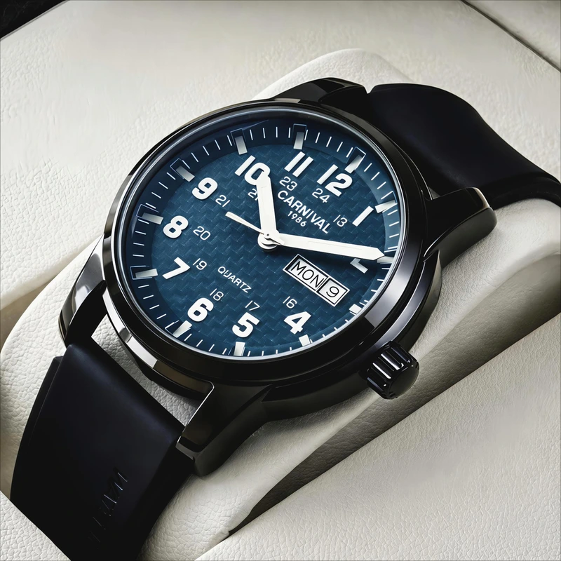 Чоловічий годинник Carnival Black Jack R-Series, 2 ремінці