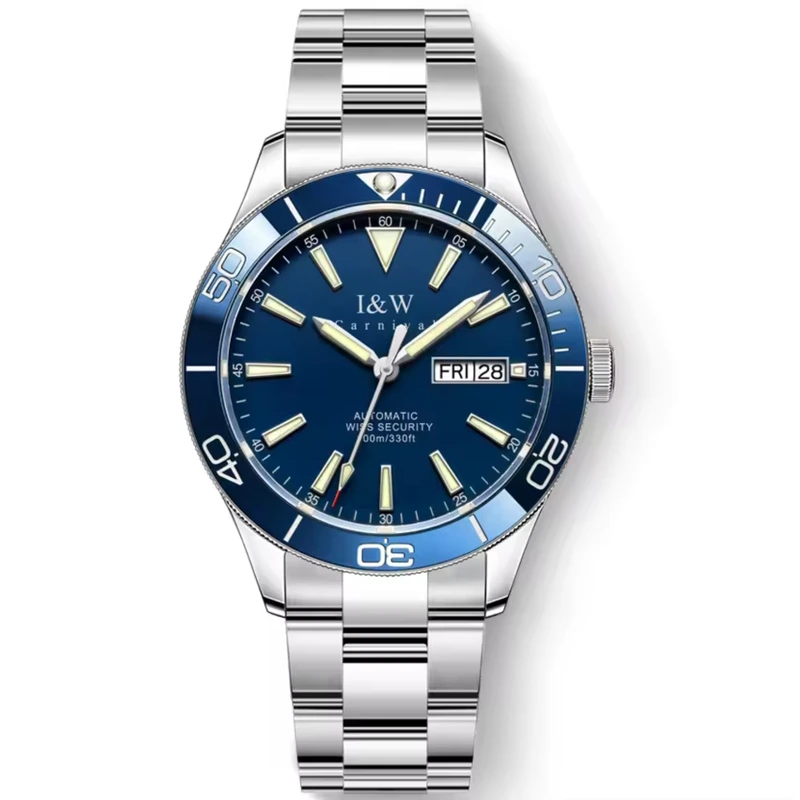 Чоловічий механічний годинник Carnival BlueMarine 10 Bar