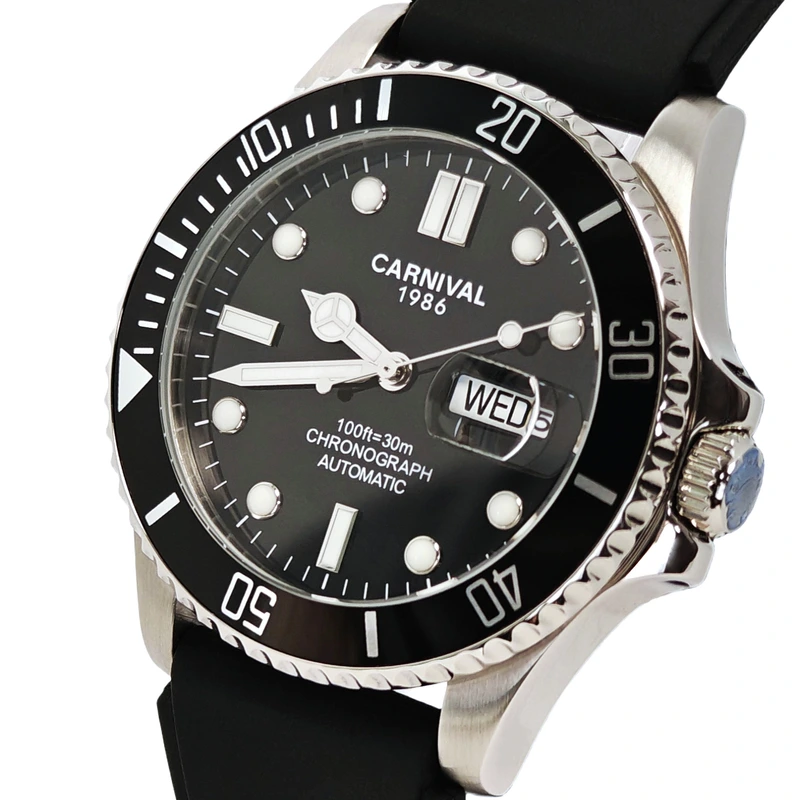 Чоловічий механічний годинник Carnival Patent R-Series, 2 ремінці