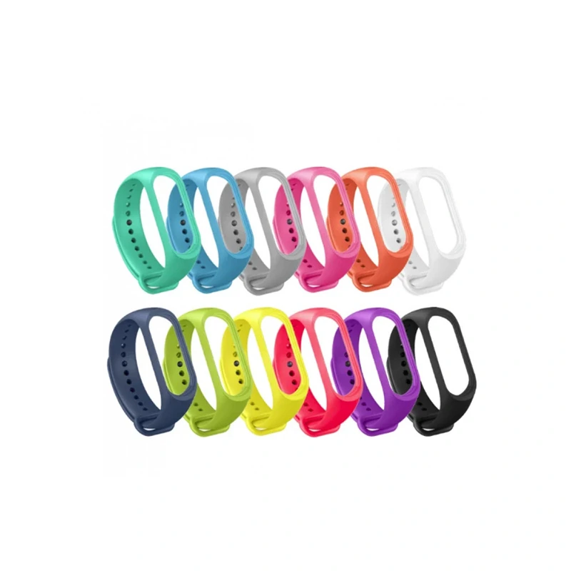 Силіконовий ремінець для фітнес-браслету Mi band M6/7/8 (Світло-червоний)