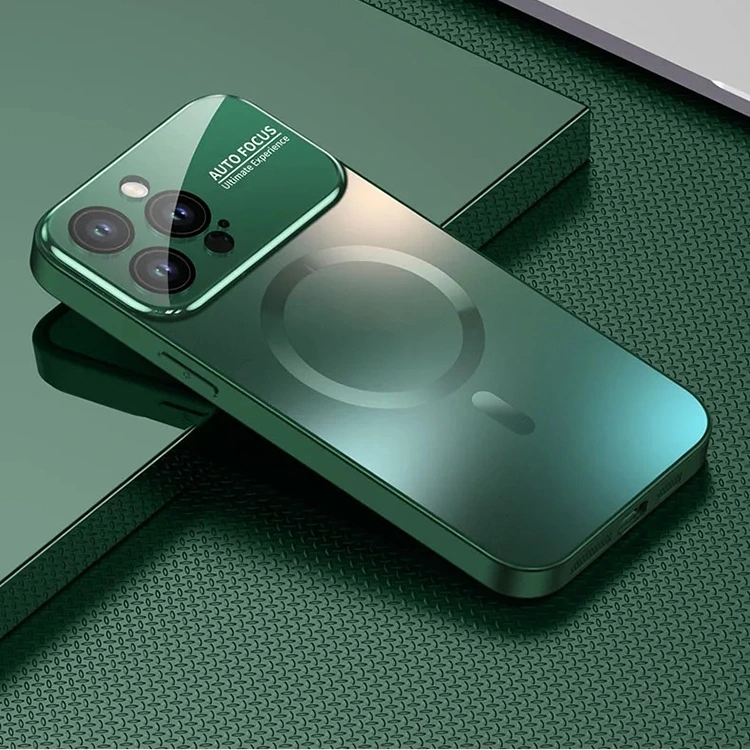 Чохол накладка Glass Slim Case with Magsafe для iPhone 13 Pro- green