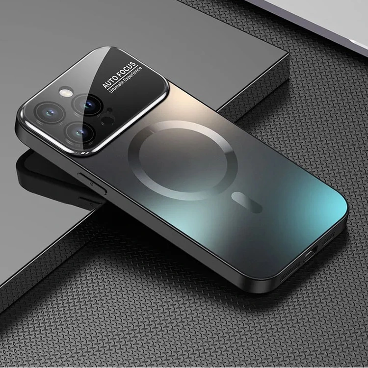 Чохол накладка Glass Slim Case with Magsafe для iPhone 16- black