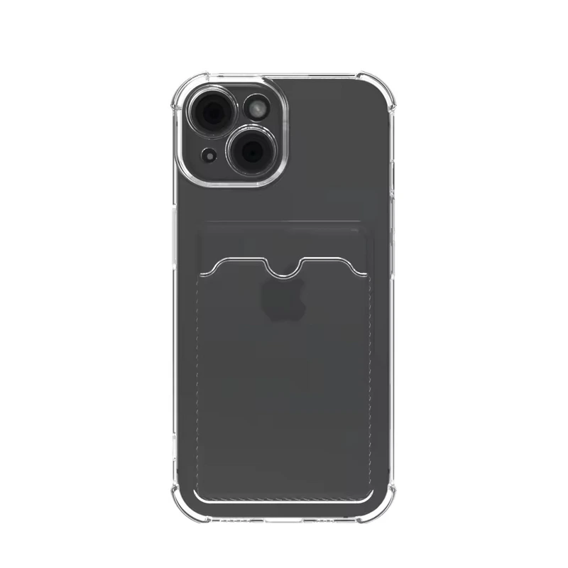 Чохол накладка Shockproof Card Slots для iPhone 13- прозорий