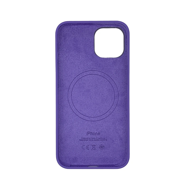 Чохол накладка Silicone Case Full with Magsafe для Apple iPhone 14- Iris