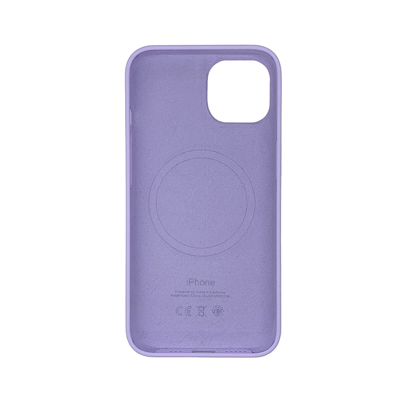 Чохол накладка Silicone Case Full with Magsafe для Apple iPhone 14- Lilac
