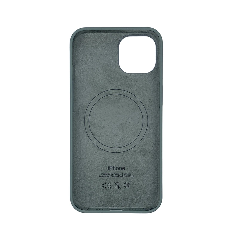 Чохол накладка Silicone Case Full with Magsafe для Apple iPhone 14- Olive
