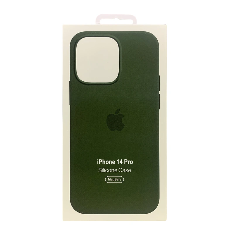 Чохол накладка Silicone Case Full with Magsafe для Apple iPhone 14 Pro- Olive
