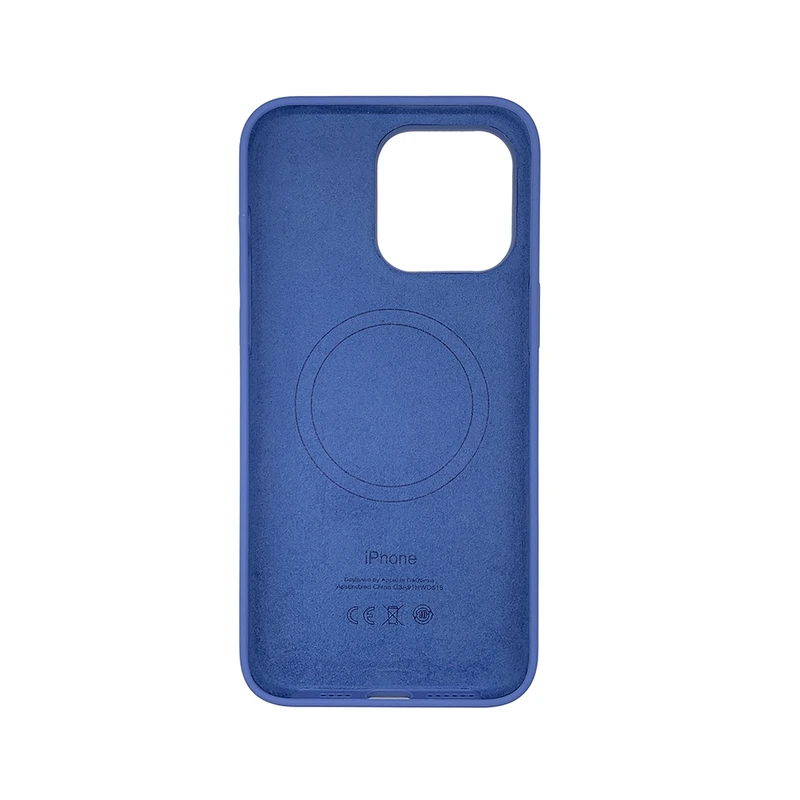 Чохол накладка Silicone Case Full with Magsafe для Apple iPhone 15- Winter Blue