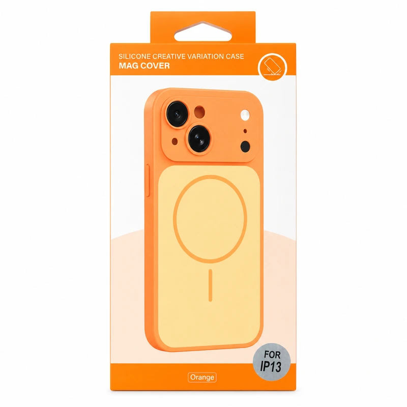 Чохол для смартфона Silicone Creative Variation Case MAG COVER Apple iPhone 13 4,Orange