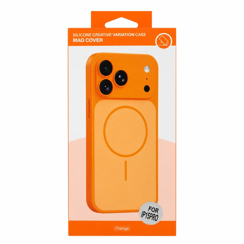 Чохол для смартфона Silicone Creative Variation Case MAG COVER Apple iPhone 15 Pro 4,Orange