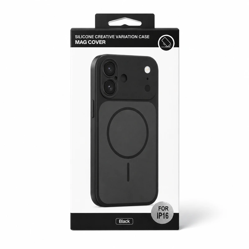 Чохол для смартфона Silicone Creative Variation Case MAG COVER Apple iPhone 16 1,Black
