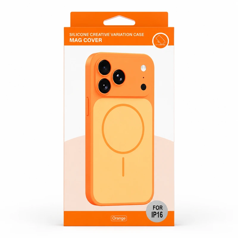 Чохол для смартфона Silicone Creative Variation Case MAG COVER Apple iPhone 16 4,Orange
