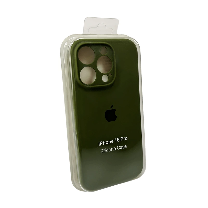 Чохол для смартфона Silicone Full Case AA Camera Protect for Apple iPhone 16 Pro 29,Army Green