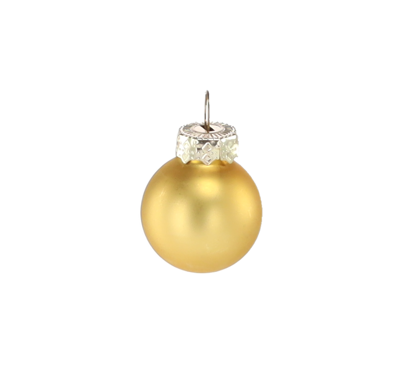 Ялинкові скляні кульки Chomik комплект 24 шт, Ø 2,5 см, золотисті