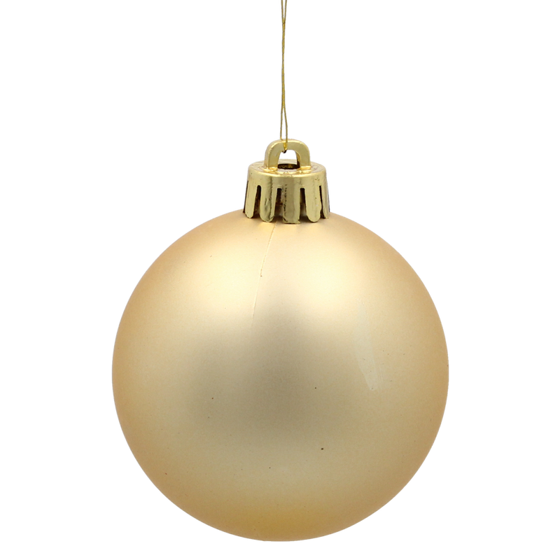 Ялинкові пластикові кульки Chomik комплект 6шт, Ø6 см, золотисті