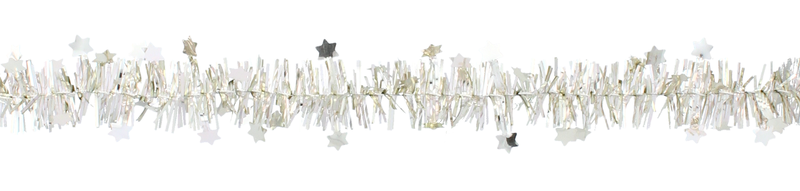 Мішура декоративна із зірками Chomik 7 м, шампань