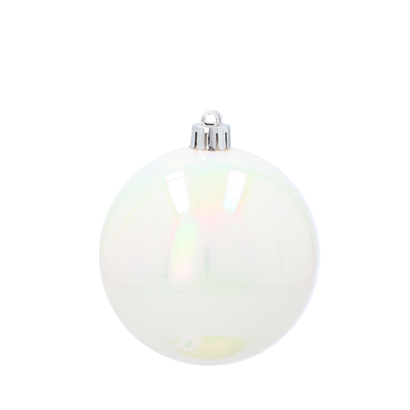 Ялинкові пластикові кульки Chomik компл. 9шт, Ø 8см, графіт з перламутром