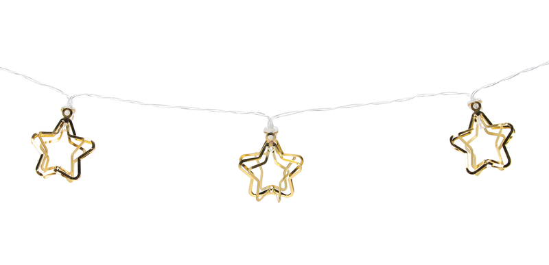Гірлянда-струна "Зірки 3D" Chomik, 1,65 м, 10 LED теплий білий
