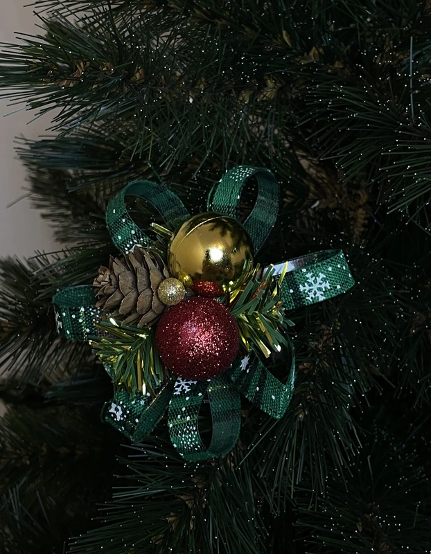 Прикраса декоративна Кульки Chomik з шишкою 11 см, комплект 3шт, мікс кольорів