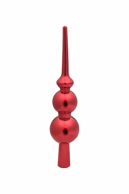 Верхівка на ялинку 20 см, пластик, червона