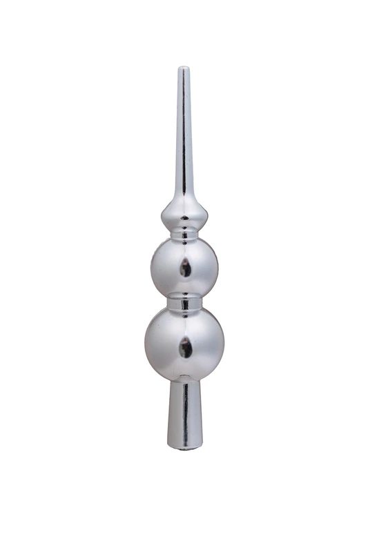 Верхівка на ялинку Chomik 20 см, пластик, срібна