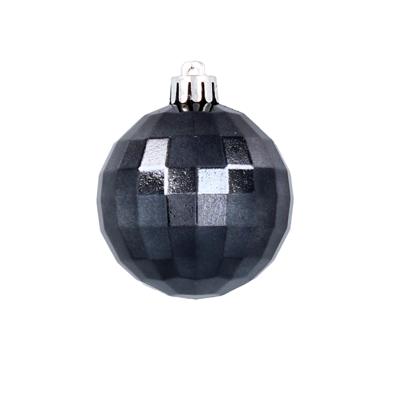 Ялинкові пластикові кульки Chomik компл. 16шт, Ø 6см, графіт