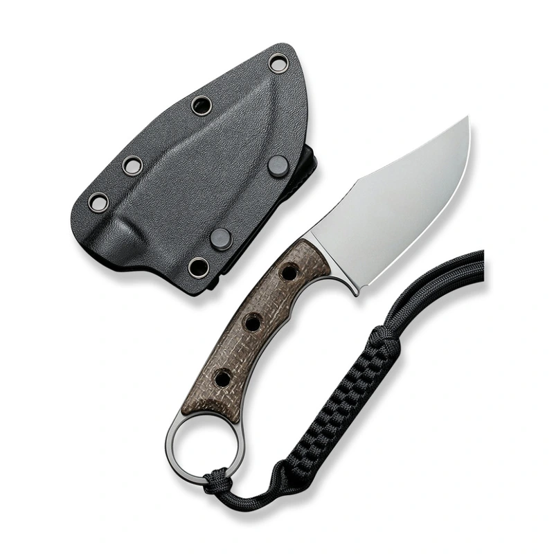 Ніж фіксований тактичний Civivi Midwatch, (8.6 см) N690 / Micarta коричневий