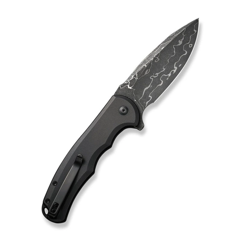 Ніж складаний туристичний Civivi Praxis,  (9.5 см) Damascus / Aluminum чорний