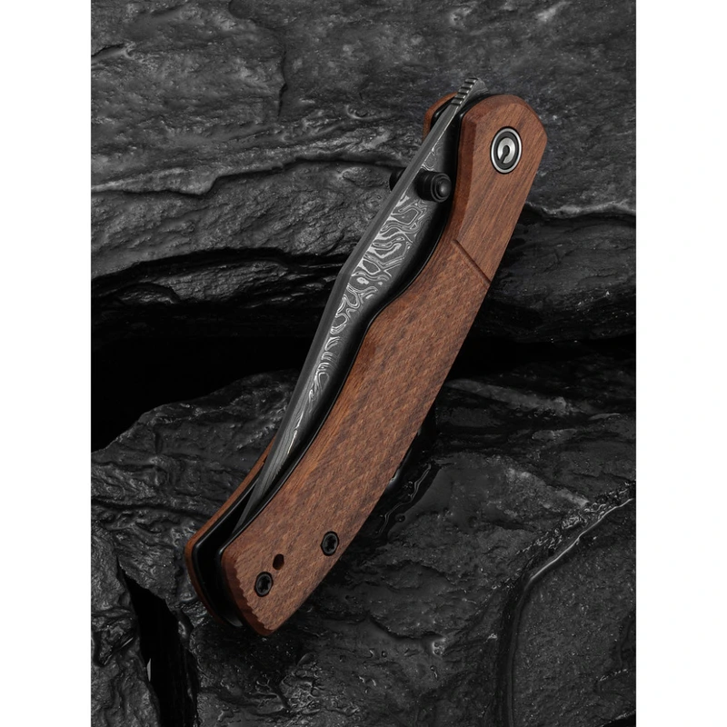 Ніж складаний кишеньковий Civivi Clingman (7.6 см) Damascus / Guibourtia Wood дерево — фото 11