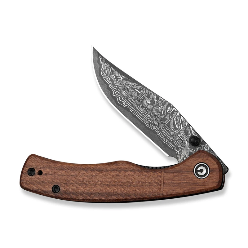 Ніж складаний кишеньковий Civivi Clingman (7.6 см) Damascus / Guibourtia Wood дерево — фото 3
