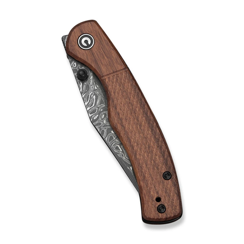 Ніж складаний кишеньковий Civivi Clingman (7.6 см) Damascus / Guibourtia Wood дерево — фото 4