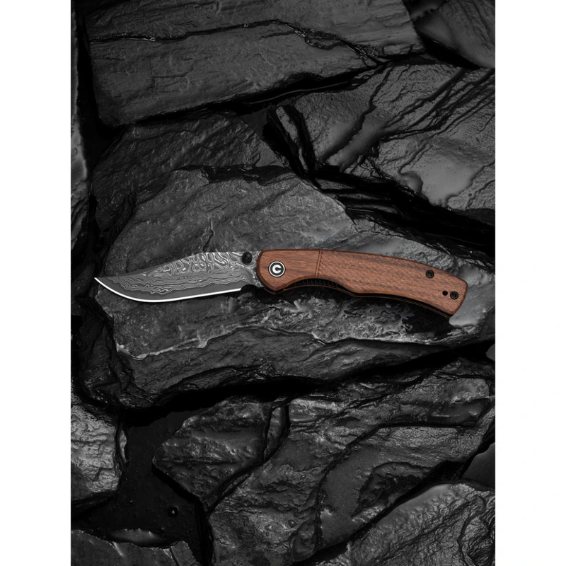 Ніж складаний кишеньковий Civivi Clingman (7.6 см) Damascus / Guibourtia Wood дерево — фото 9