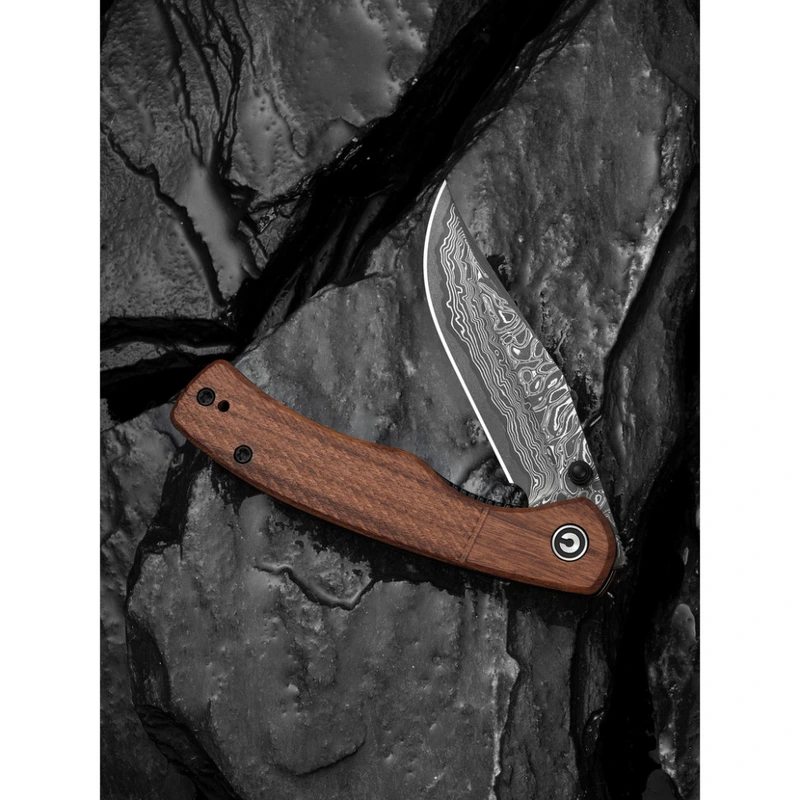 Ніж складаний кишеньковий Civivi Clingman (7.6 см) Damascus / Guibourtia Wood дерево — фото 10