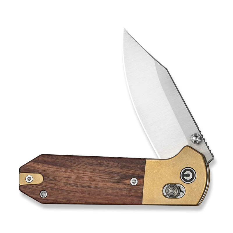 Ніж складаний кишеньковий Civivi Yonder Clip Point (7.3 см) 14C28N / Wood and Brass натуральний — фото 3