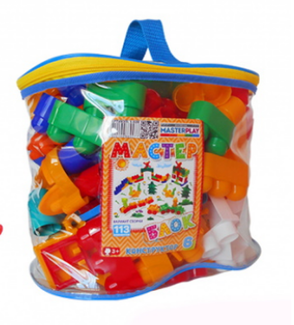 Дитячий конструктор з великими деталями "Майстер Блок" 1-028, 113 дет.