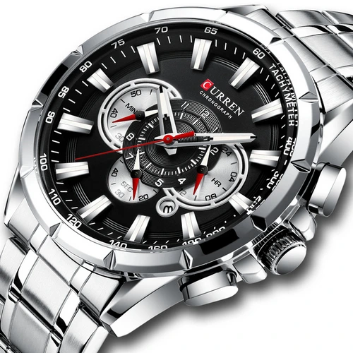 Curren 8363 Silver-Black