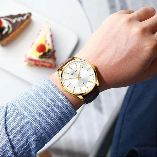 Curren 8365 Brown-Gold-White
