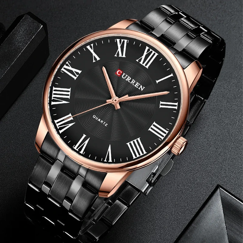 Curren 8422 Black-Gold