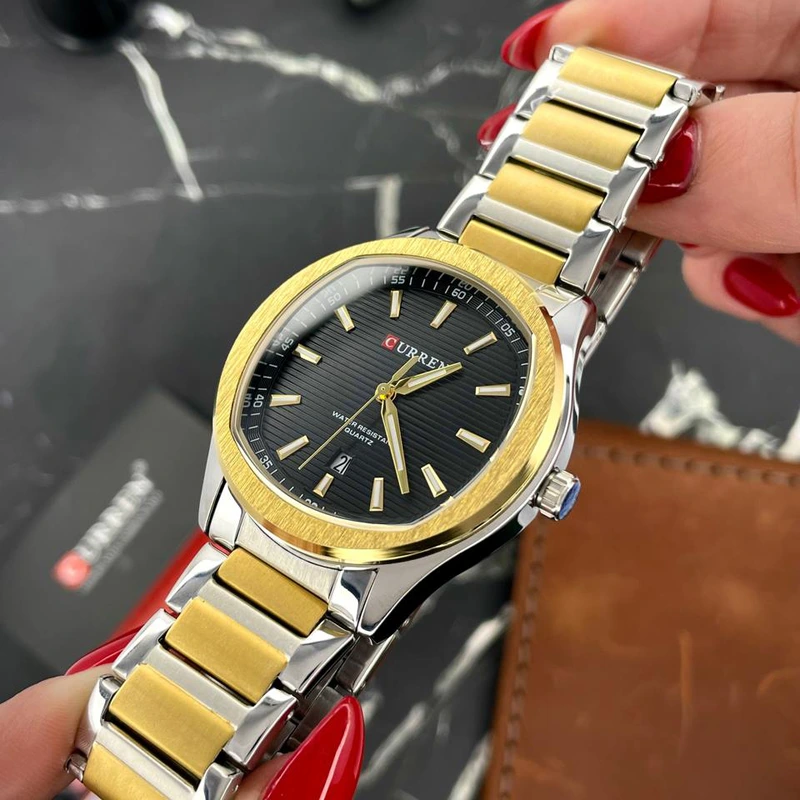 Curren 8474 Silver-Gold-Black