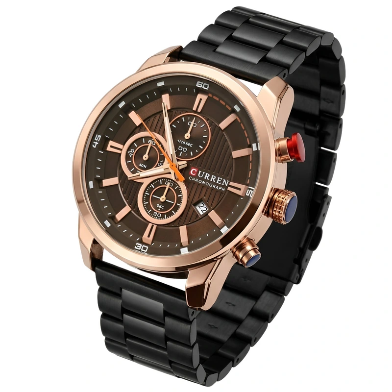 Curren BigBoss Metal Black, 2 ремінці