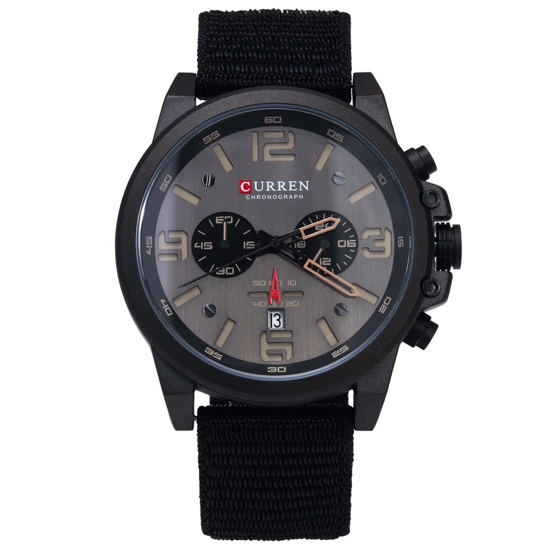 Чоловічий годинник Curren Monreal Armor Black, 2 ремінці