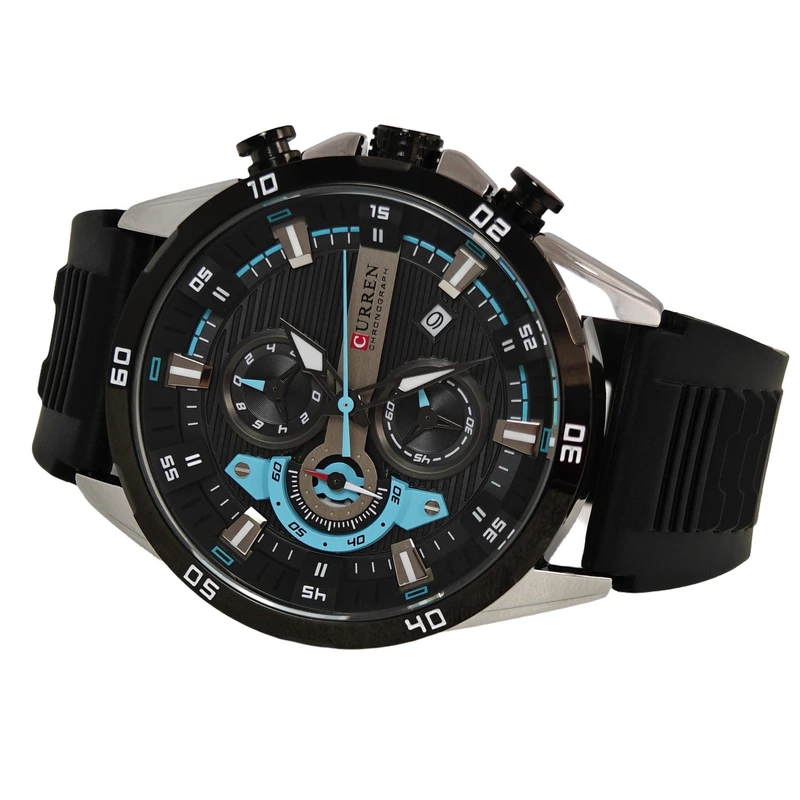 Чоловічий годинник Curren Roberto Elastic Black, 2 ремінці