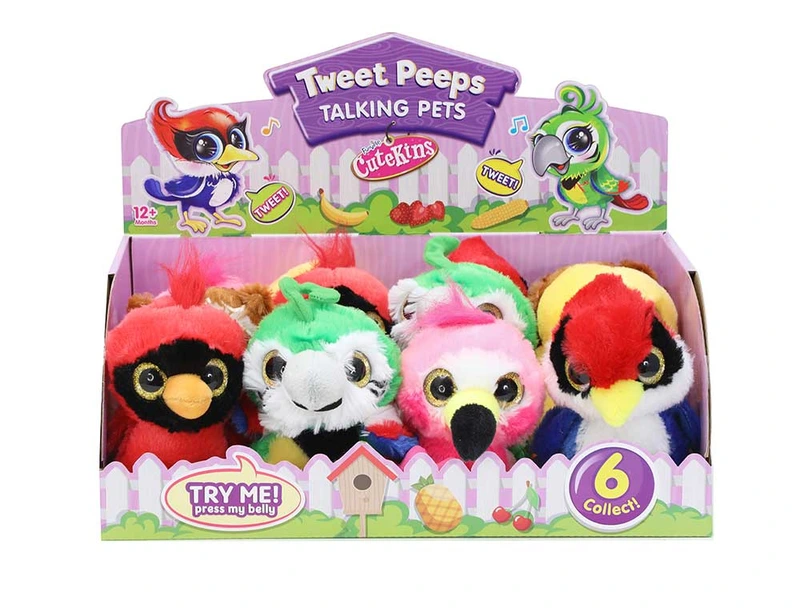 Cutekins гомінливі пташенята Папуга (12 см)