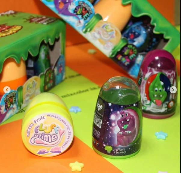 В'язка маса "3 в 1" Magnetic Slime, "Fluffy Slime", "Crazy Slime Fluoric" SLM-14-01U кольори в асортименті