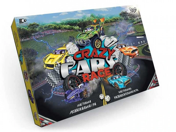Дитяча настільна розважальна гра "Crazy Cars Race" DTG94R від 3х років