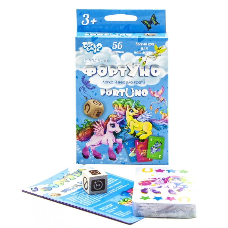 Дитяча розвиваюча настільна гра "ФортУно Cute Unicorns" UF-04-01U укр. мовою