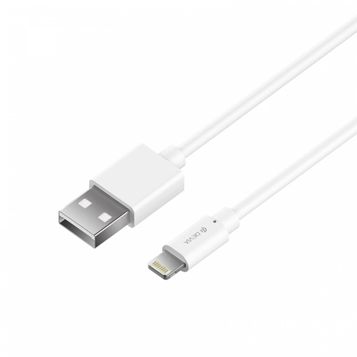 Кабель Devia Kintone USB – Lightning 1A/1м- білий