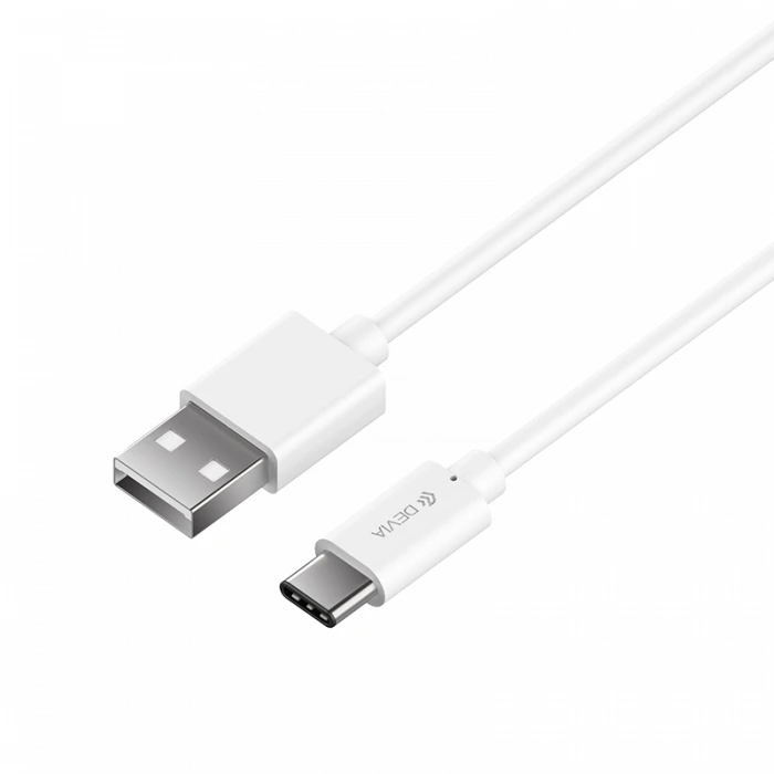 Кабель Devia Kintone USB – Type-C 1A/1м- білий