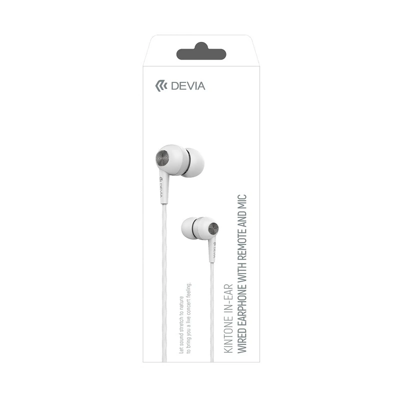 Навушники з мікрофоном Devia Kintone Headset- білий