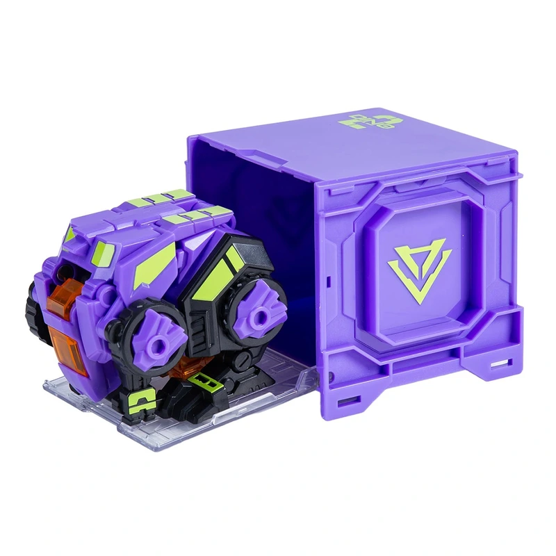 Динозавр-трансформер DINOSTER - ПУРПУРОВИЙ РАПТОР-БОТ (бокс для зберігання)